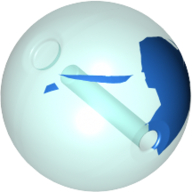 Projectile, Large Figure Weapon, Zamor Sphere / Ball Trans-Light Blue
