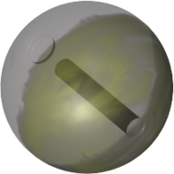Projectile, Large Figure Weapon, Zamor Sphere / Ball with Marbled Trans-Yellow Pattern [Palantír] Transparent-Braun