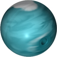 Projectile, Large Figure Weapon, Zamor Sphere / Ball with Marbled White Pattern Trans-Light Blue