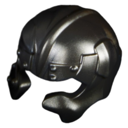 Helmet Orc with Curved Cheek Guards Pearl Titanium
