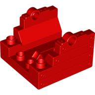 Duplo Cannon Base 4 × 4 in Rot