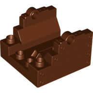 Duplo Cannon Base 4 × 4 Rotbraun