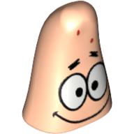 Minifig Head Special, Starfish with Eyes and Smile Print (Patrick) Hellnougat