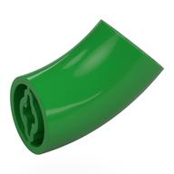Brick Round 2 × 2 D. Tube with 45° Elbow and Axle Holes (Crossholes) at Each End [LONG] Bright Green