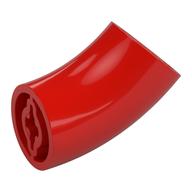 Brick Round 2 × 2 D. Tube with 45° Elbow and Axle Holes (Crossholes) at Each End [LONG] Red