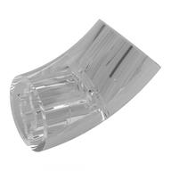 Brick Round 2 × 2 D. Tube with 45° Elbow and Axle Holes (Crossholes) at Each End [LONG] Trans-Clear
