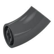 Brick Round 2 × 2 D. Tube with 45° Elbow and Axle Holes (Crossholes) at Each End [LONG] Dunkelblaugrau