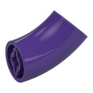 Brick Round 2 × 2 D. Tube with 45° Elbow and Axle Holes (Crossholes) at Each End [LONG] Dark Purple