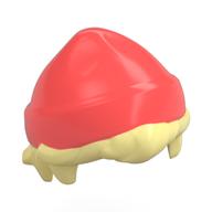 Hair and Hat, Short Hair and Beanie Coral pattern Leuchtendes Hellgelb