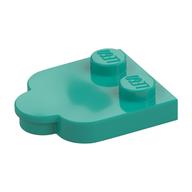 Plate Special 2 × 3 with Cloud Edge Dark Turquoise