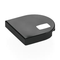 Tile Round 2 × 2 Half Circle with White Rectangle / Pupil print Schwarz