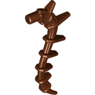Plant / Creature Body Part, Vine / Tail / Tentacle / Bionicle Spine, Spiky Rotbraun