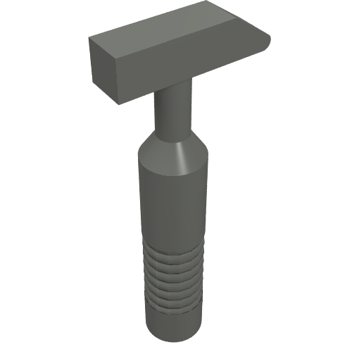 Tool Hammer Cross Pein [6-Rib Handle] Dark Bluish Gray
