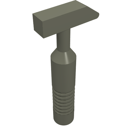 Tool Hammer Cross Pein [6-Rib Handle] Dunkelgrau