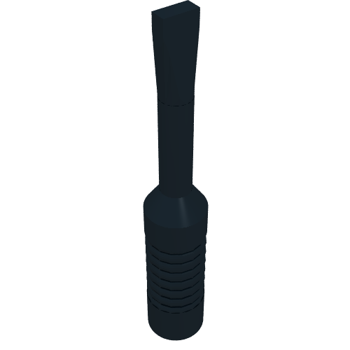 Tool Screwdriver with Narrow Head [6-Rib Handle] Black