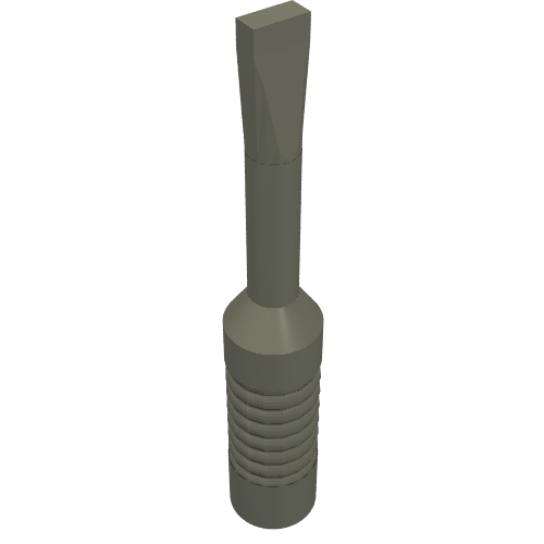 Tool Screwdriver with Narrow Head [6-Rib Handle] Dunkelgrau