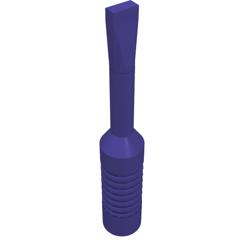 Tool Screwdriver with Narrow Head [6-Rib Handle] Dunkellila