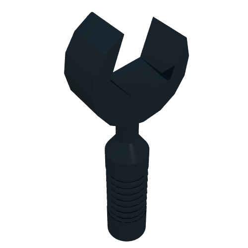 Tool Wrench / Spanner Open End [6-Rib Handle] Black