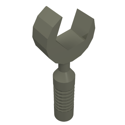 Tool Wrench / Spanner Open End [6-Rib Handle] Dunkelgrau