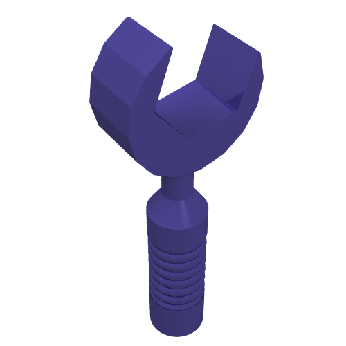 Tool Wrench / Spanner Open End [6-Rib Handle] Dunkellila