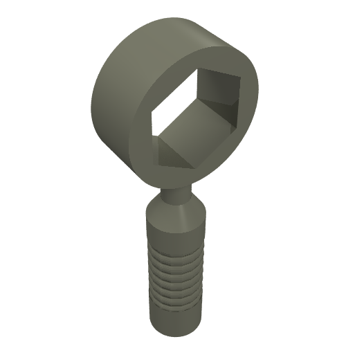 Tool Wrench / Spanner, Box [6-Rib Handle] Dunkelgrau