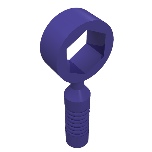 Tool Wrench / Spanner, Box [6-Rib Handle] Dark Purple