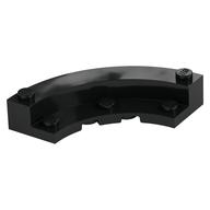 Brick Round Corner 5 × 5 Macaroni with 1/3 Inner Side Black