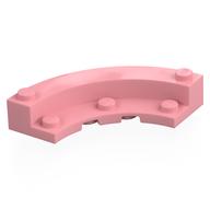 Brick Round Corner 5 × 5 Macaroni with 1/3 Inner Side Warmes Rosa