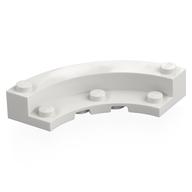 Brick Round Corner 5 × 5 Macaroni with 1/3 Inner Side Weiß