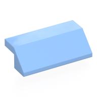 Brick Sloped 45° 2 × 4 with 2/3 Inverted Cutout and no Studs Bright Light Blue