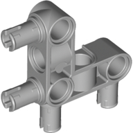 Technic Pin Connector Hub Perpendicular 3 × 3 Bent with 4 Pins (Pin Ridges Across Part)