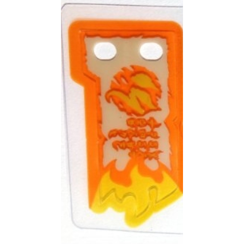 Banner, Orange Fire Print - Scroll of Forbidden Spinjitzu [No Color/Any Color]