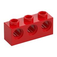 Technic Stein 1 × 3 [3 Pinlöcher] Rot