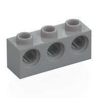 Technic Stein 1 × 3 [3 Pinlöcher] Hellblaugrau
