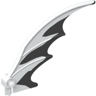 Creature Body Part, Dragon Wing 8 × 10, with Marbled White Pattern Black