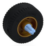 Wheel 18 × 14 with Pin Hole, Fake Bolts and Shallow Spokes With Black Tyre, Pin with Axle Pearl Gold