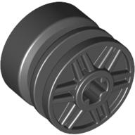 Wheel 18mm x 14mm with Axle Hole, Fake Bolts and Shallow Spokes Schwarz