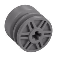 Rad 18mm x 14mm mit Achsloch, Scheinschrauben und flachen Speichen Mattsilber