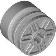 Wheel 18mm x 14mm with Axle Hole, Fake Bolts and Shallow Spokes Light Bluish Gray