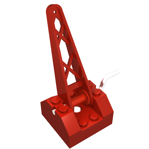 Winch 4 × 4 × 2 with Sloped Top with Red Drum [Complete Assembly] Rot
