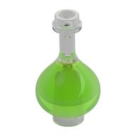 Equipment Bottle / Erlenmeyer / Florence Flask with Trans-Bright Green pattern Transparent-Hellgrün
