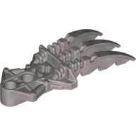 Large Figure Weapon, Claw, Triple, with 2 Pin Holes Pearl Light Gray