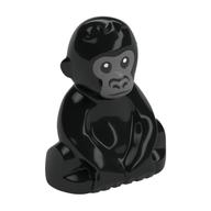 Animal, Gorilla, Baby with Dark Bluish Grey Face print Black