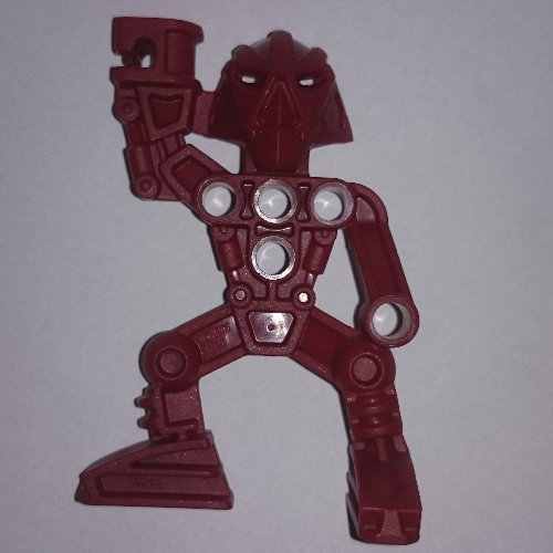 Large Figure Skeletal, Torso, Legs, Arms, and Head (Inika Toa Jaller) Dunkelrot