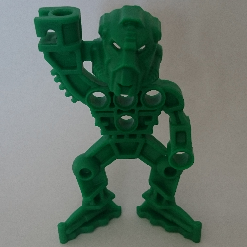 Large Figure Skeletal, Torso, Legs, Arms, and Head (Inika Toa Kongu) Green