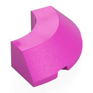 Brick Round Corner 4 × 4 × 1 with Bottom Cut Outs, No Studs, Flat Top Dunkelrosa