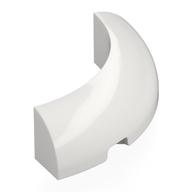 Brick Round Corner 4 × 4 × 1 White