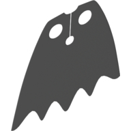 Neckwear Cape, Scalloped 5 Points [Traditional Starched Fabric] Black