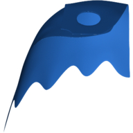 Neckwear Cape, Scalloped 5 Points [Traditional Starched Fabric] Blue