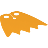 Neckwear Cape, Scalloped 5 Points [Traditional Starched Fabric] Leuchtendes Hellorange